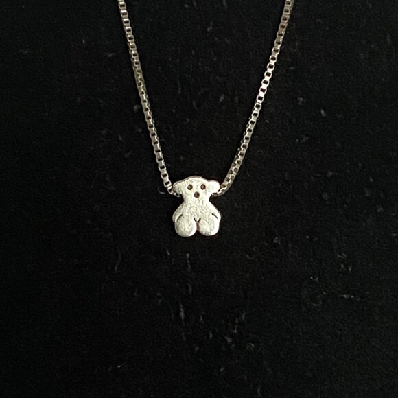 Signed TOUS Iconic Bear Sterling Silver 925 Sweet Dolls Bear Pendant Necklace - Picture 8 of 16